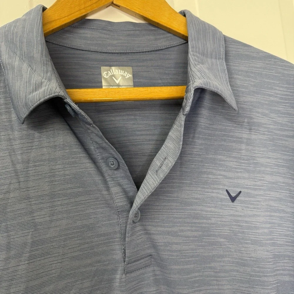 Callaway Polo Shirt‎ Mens Size X Large Blue Opti Dri Fit Golf Short Sleeve